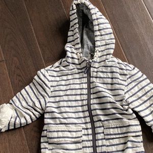 EUC Zara striped coat, 12-18m(wore longer)